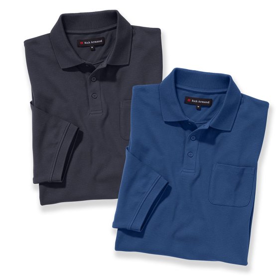 Pique Poloshirt im Set 3XL (64/66) | Marine#Royalblau