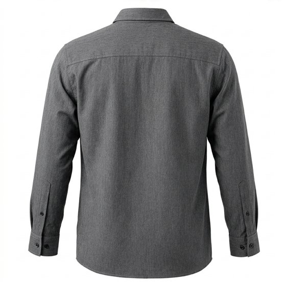 Flanellhemd mit Ganzreißverschluss 3XL (47/48) | Dunkelgrau