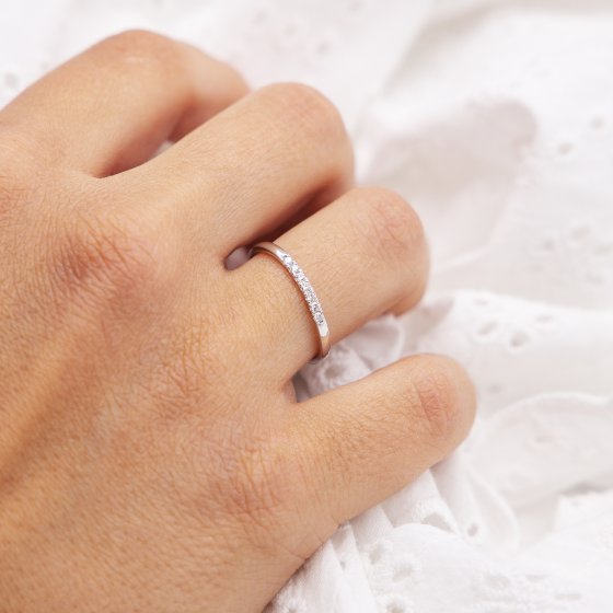 Ring 585 Weißgold mit im Labor gezüchteten Diamanten 