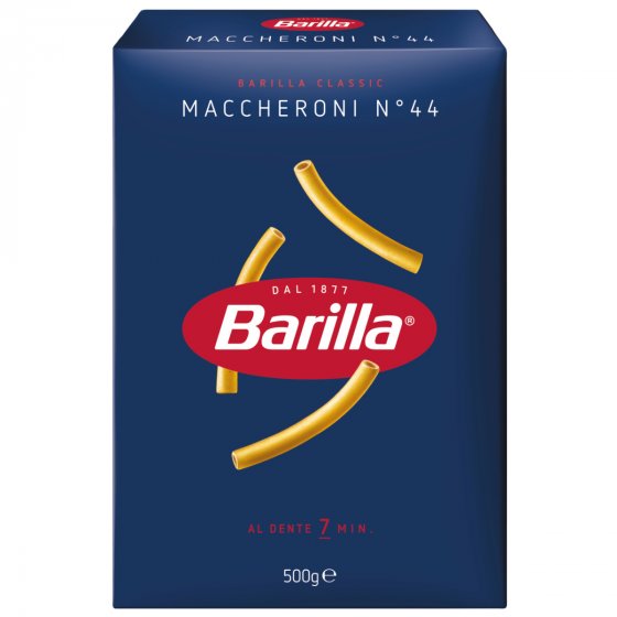 Barilla Maccheroni Nr 44 Pasta aus Hartweizengriess 500g 8er Pack