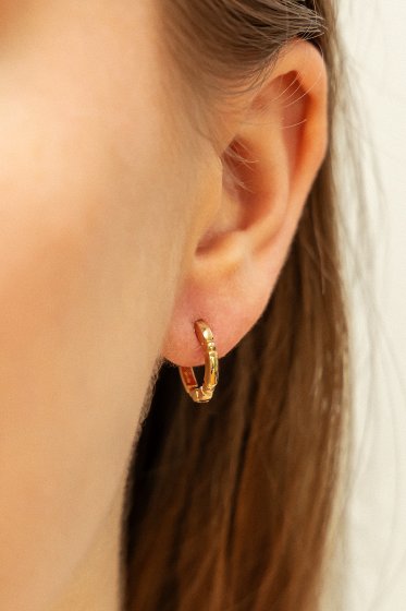 Creole 925 Sterling Silber gelb vergoldet filigran 