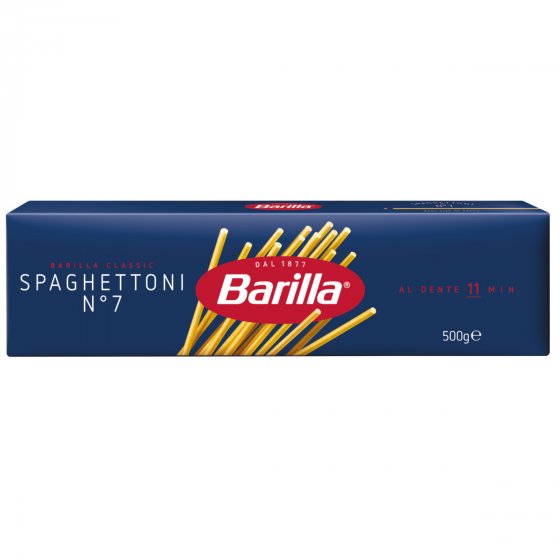 Barilla Spaghettoni Nr 7 Pasta aus Hartweizengriess 500g 8er Pack