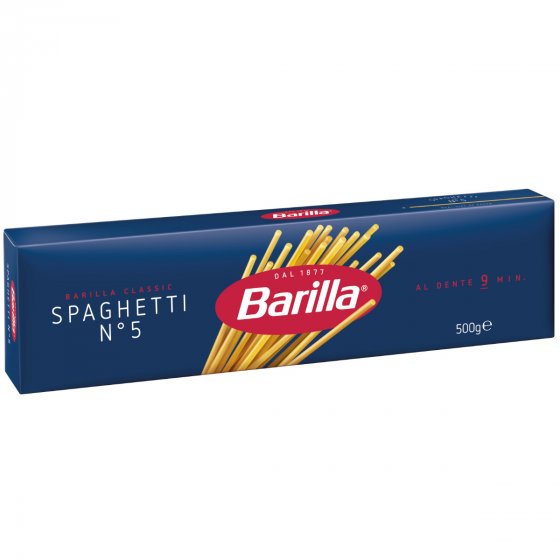 Barilla Spaghetti Nummer 5 Pasta aus Hartweizen 500g 8er Pack 
