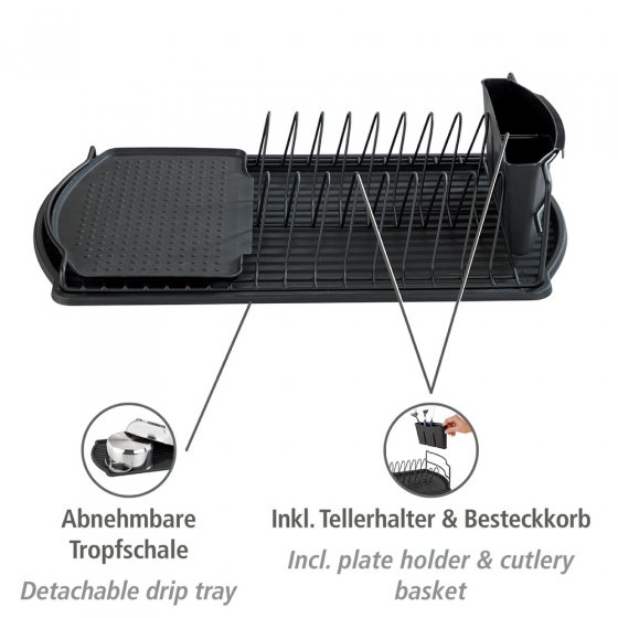 Geschirrabtropfer Mod. Basic Schwarz, für die Spüle 