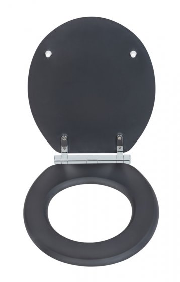 WC-Sitz Mod. Morra Anthrazit Matt, Universalform, aus massivem MDF 