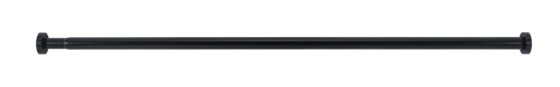 Teleskop-Duschstange Mod. Luz 110 - 185 cm, Schwarz, ausziehbar, aus rostfreiem Aluminium 