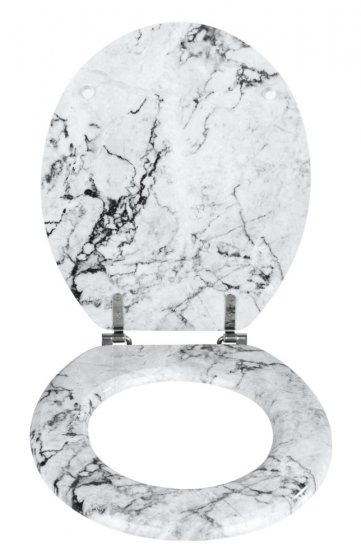 WC-Sitz Mod. Onyx, aus MDF in edler Marmor-Optik