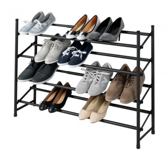 Anti-Rutsch-Schuhregal Mod. Hero ausziehbar, aus pulverbeschichtetem Metall