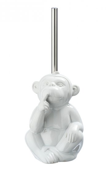 WC-Garnitur Mod. Monkey Quiet Weiß Keramik, Bürstenkopf auswechselbar