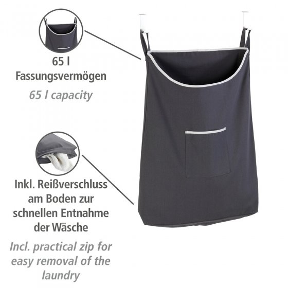Über-Tür Wäschesammler Mod. Canguro Grau, 65 l