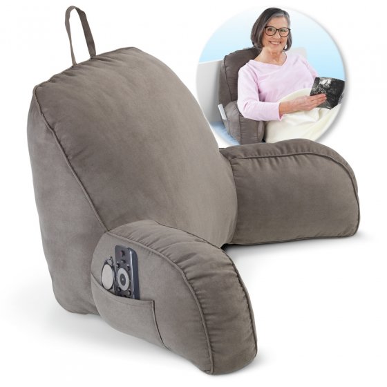 Rückenkissen mit Armlehnen, Rückenstützkissen mit extra-hoher Rückenlehne 