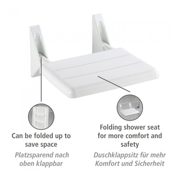 Duschklappsitz Mod. Secura, 120 kg Tragkraft