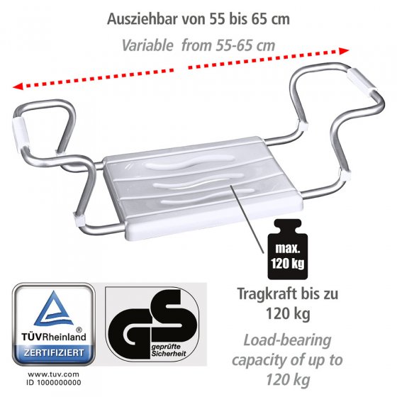 Badewannensitz Mod. Secura Weiß, 120 kg Tragkraft