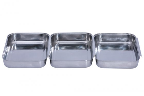 Panier-Set Edelstahl 3-teilig, rostfrei, spülmaschinengeeignet 