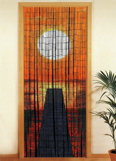 Bambusvorhang Mod. Sonnenuntergang, 90 x 200 cm 