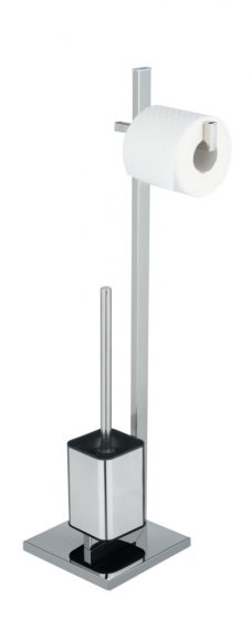 Stand WC-Garnitur Mod. Quadro, aus Edelstahl