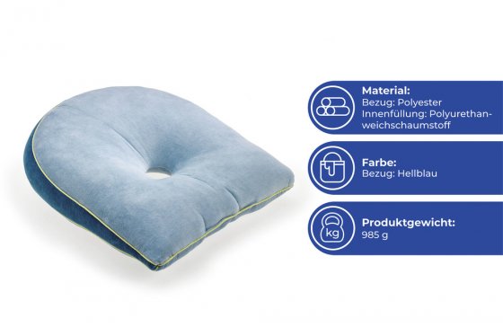 Keilkissen, ca. 40 x 36 x 13 cm 