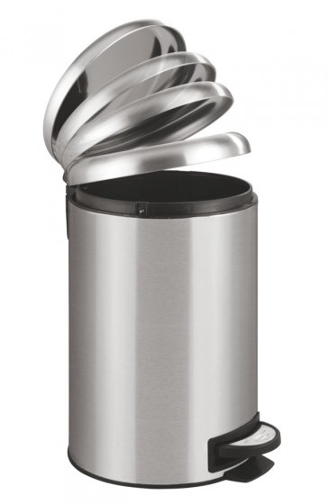 Treteimer Mod. Leman Easy Close Edelstahl 12L, mit herausnehmbarem Einsatz