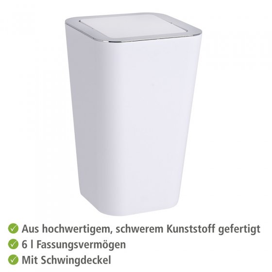 Schwingdeckeleimer Mod. Candy White, 6 Liter 