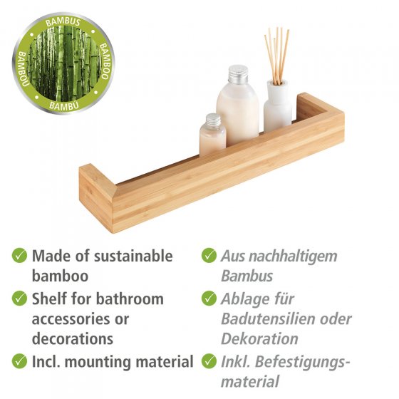 Wandregal Mod. Bambusa aus Bambus, 40 cm, aus Bambus 