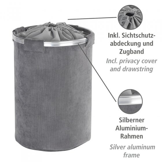 Wäschesammler Mod. Cordoba Grau, Fassungsvermögen: 68 Liter