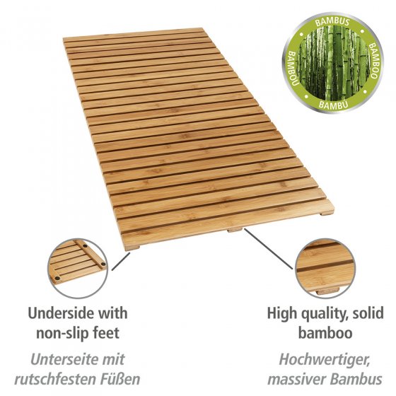 Baderost Mod. Indoor & Outdoor Bambus, 100 x 50 cm, für Dusche, Bad & Pool 