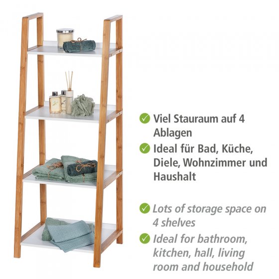 Regal Mod. Finja aus Bambus mit 4 Etagen, aus Bambus
