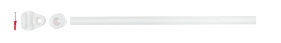 Deckenstütze für Duschstange Weiß 57 cm, für Stangen mit Ø 2 / 2,5 cm 