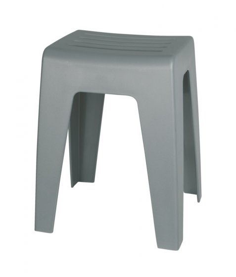 Badhocker Mod. Kumba Grau, stabile Qualität aus Kunststoff