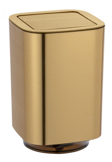 Schwingdeckeleimer Mod. Auron Gold, Kosmetikeimer mit Schwingdeckel, 5,5 l 