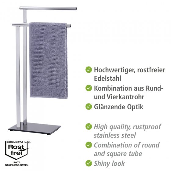 Handtuchständer Mod. Lava, aus rostfreiem Edelstahl