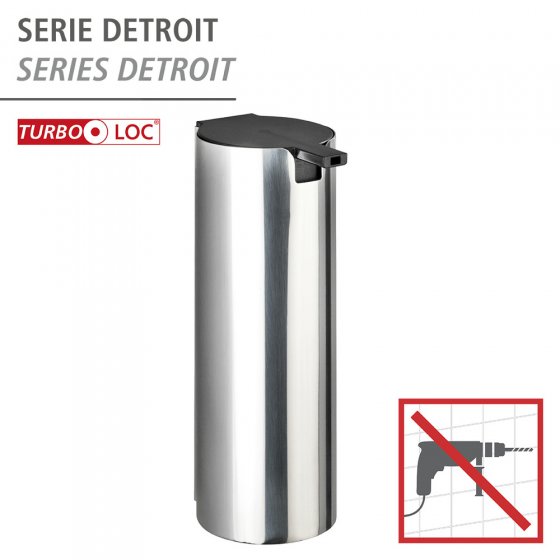 Turbo-Loc® Edelstahl Seifenspender Detroit, Befestigen ohne bohren 