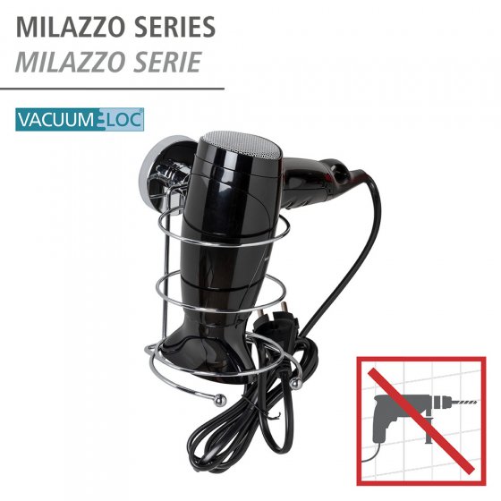 Vacuum-Loc® Haartrocknerhalter Mod. Milazzo, Befestigen ohne bohren 