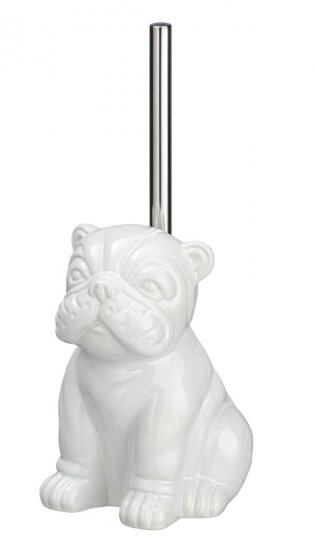WC-Garnitur Mod. Bulldog Weiß Keramik, Bürstenkopf auswechselbar 