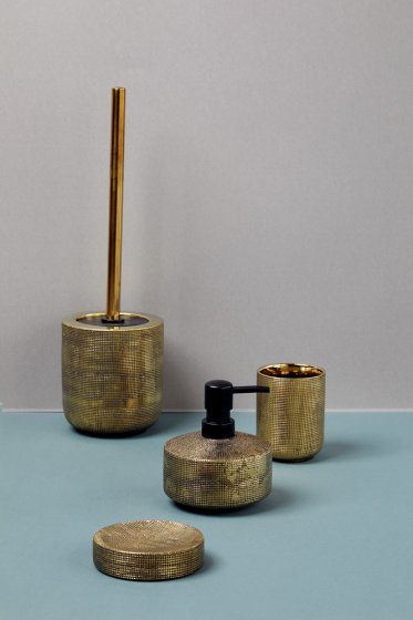 Keramik WC-Garnitur Mod. Rivara Gold, handbemalt