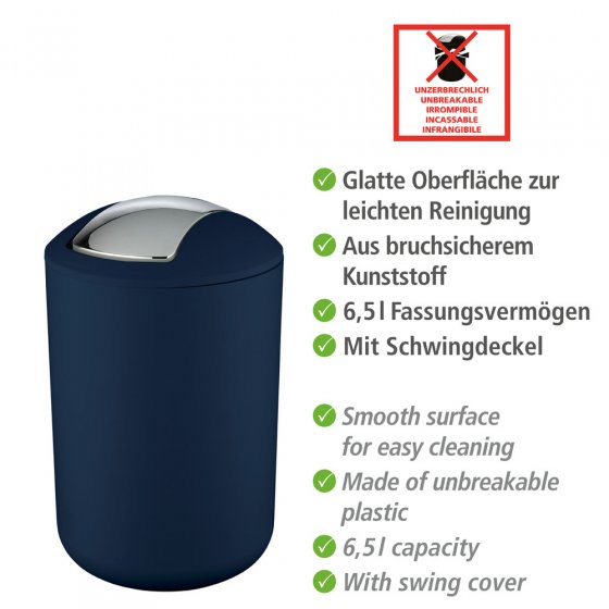 Schwingdeckeleimer Mod. Brasil Dunkelblau L, 6,5 Liter
