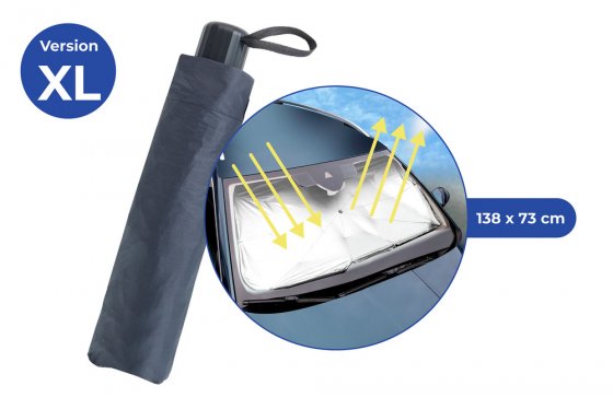 Auto Sonnenschirm Mod. Cool-Top XL, mit integriertem Klettstreifen 