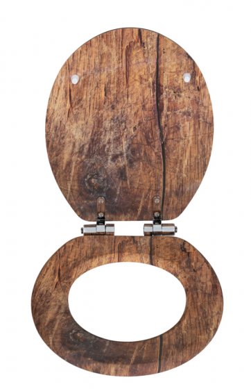 WC-Sitz Mod. Rustic Braun, aus FSC® zertifiziertem MDF 