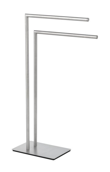 Handtuchständer Mod. Recco Edelstahl satiniert, schwere Bodenplatte für sicheren Stand 