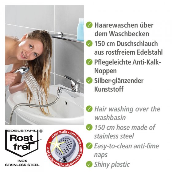 Waschbeckenbrause, mit Easy-Clip Schiebefunktion