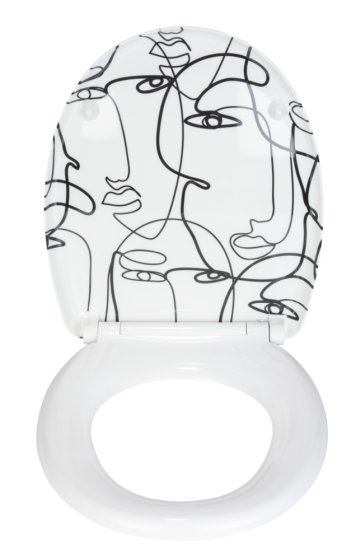 WC-Sitz Duroplast Mod. Faces, aus antibakteriellem Duroplast 