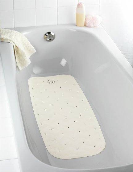 Wanneneinlage Mod. Natur-Kautschuk Beige, 37 x 90 cm