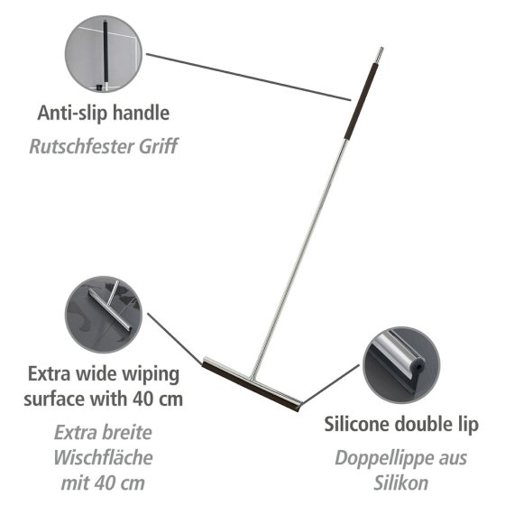 Edelstahl Boden-und Fensterwischer Mod. Rosole, große Wischbreite 