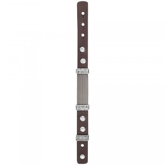 Armband Edelstahl mit braunem Leder 