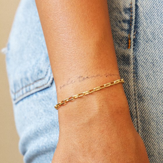 Armband 925 Silber vergoldet Gliederkette 