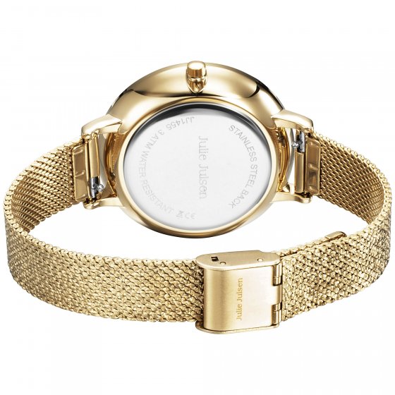 Damenuhr Edelstahl goldfarben Tree of Love gold emerald 