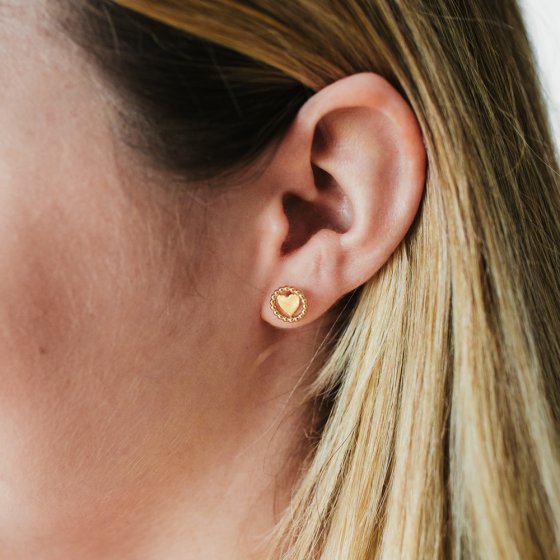 Ohrstecker 925/- Sterling Silber vergoldet Herz 