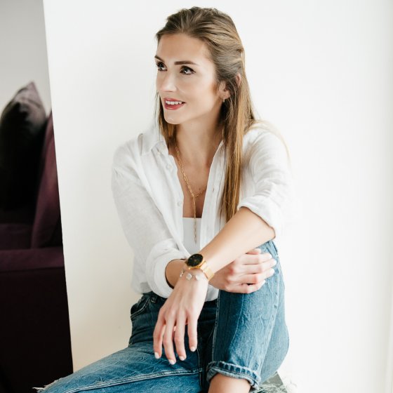 Kette 925/- Sterling Silber vergoldet  Zirkonia 