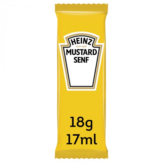 Heinz Mustard Senf mittelscharf Portionsbeutel 100x17ml 1700g 