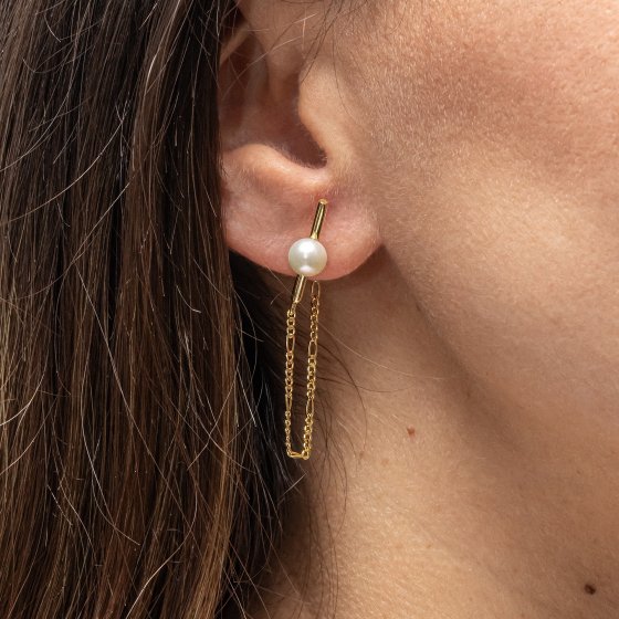 Ohrhänger 925/- Sterling Silber vergoldet Perlen 